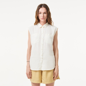 Женская Женская рубашка Lacoste из льна и тенселя