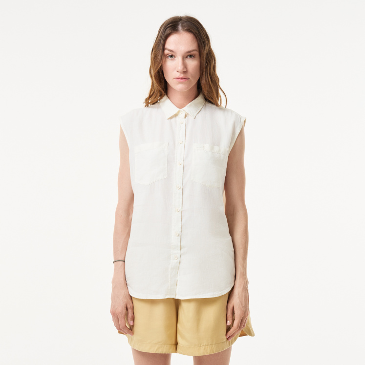 Женская Женская рубашка Lacoste из льна и тенселя