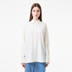 Женская Женская хлопковая рубашка Lacoste свободного кроя