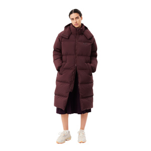 Женская куртка Lacoste Длинный пуховик  с капюшоном