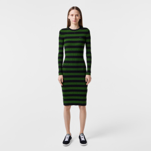 Женское Эластичное платье Lacoste в полоску
