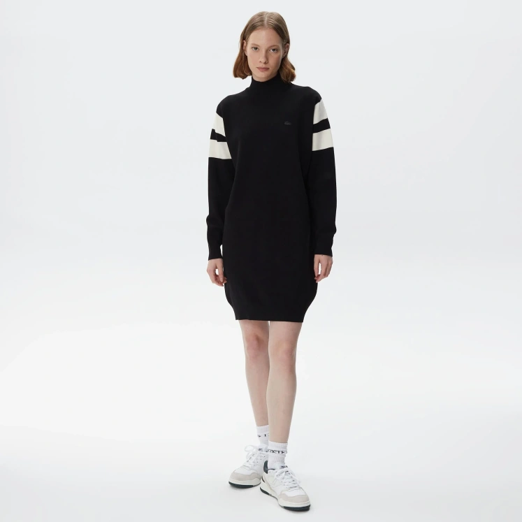 Женское Женское платье Lacoste свободного кроя с длинными рукавами