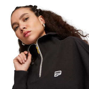 Женская толстовка DOWNTOWN HalfZip Crew PUMA Black