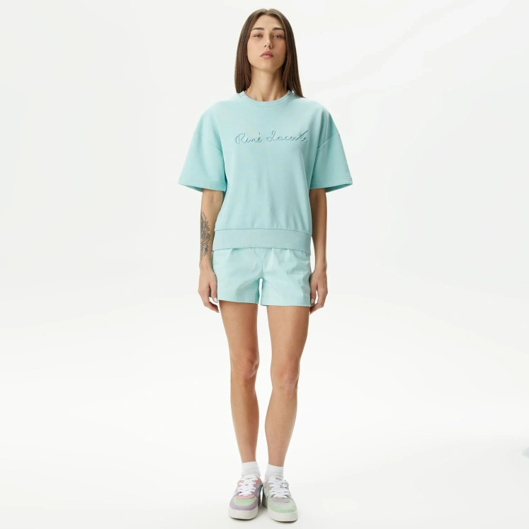 Женские Женские короткие однотонные шорты Lacoste
