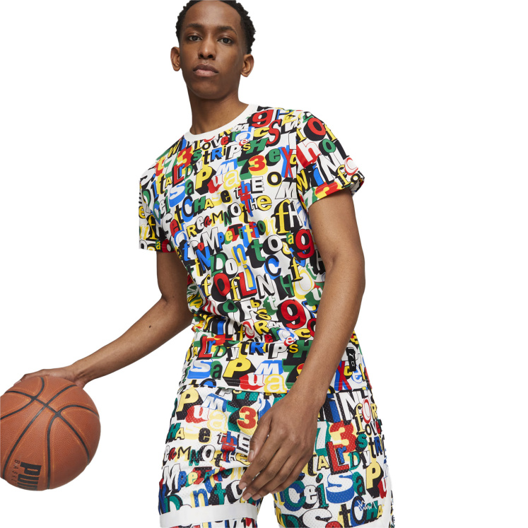 Мужская футболка TRASH TALK AOP Tee PUMA White-AOP