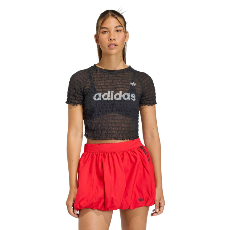 Женская футболка adidas SMOCKED TEE