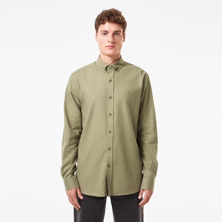 Мужская Мужская рубашка Lacoste из смеси хлопка и шерсти