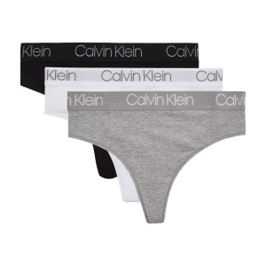 Женское нижнее белье Calvin Klein 3 Pack HIGH WAIST THONG