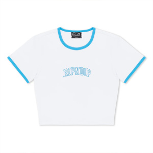Женская футболка RIPNDIP TEAM SPIRIT CROPPED RINGER TEE