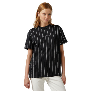 Женская футболка Karl Kani SMALL SIGNATURE ESSENTIAL PINSTRIPE OS TEE