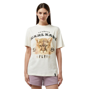 Женская футболка Karl Kani WOVEN SIGNATURE MOUNTAIN LION OS TEE