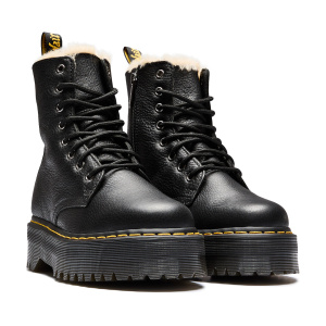Женские ботинки Dr. Martens Jadon FL Black Pisa and Natural Em Toby