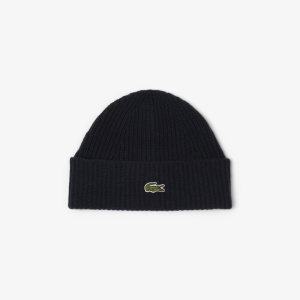 Вязаная шапка-бини Lacoste из шерсти