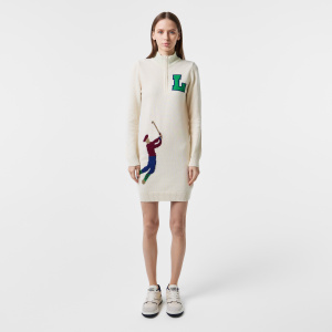Женское Женское платье Lacoste с высоким воротом на молнии