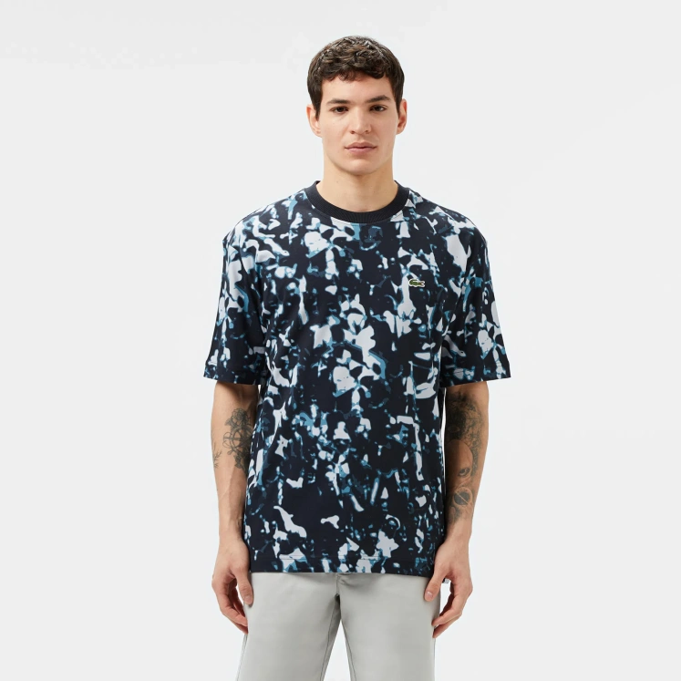 Мужская Мужская футболка Lacoste из хлопка