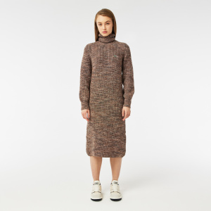 Женское Шерстяное платье Lacoste с высоким воротом