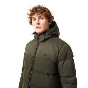Мужская куртка Lacoste Стёганый пуховик с капюшоном