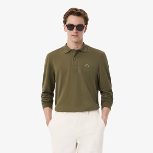 Мужское Мужское поло Lacoste L.12.21 классического кроя с длинным рукавом